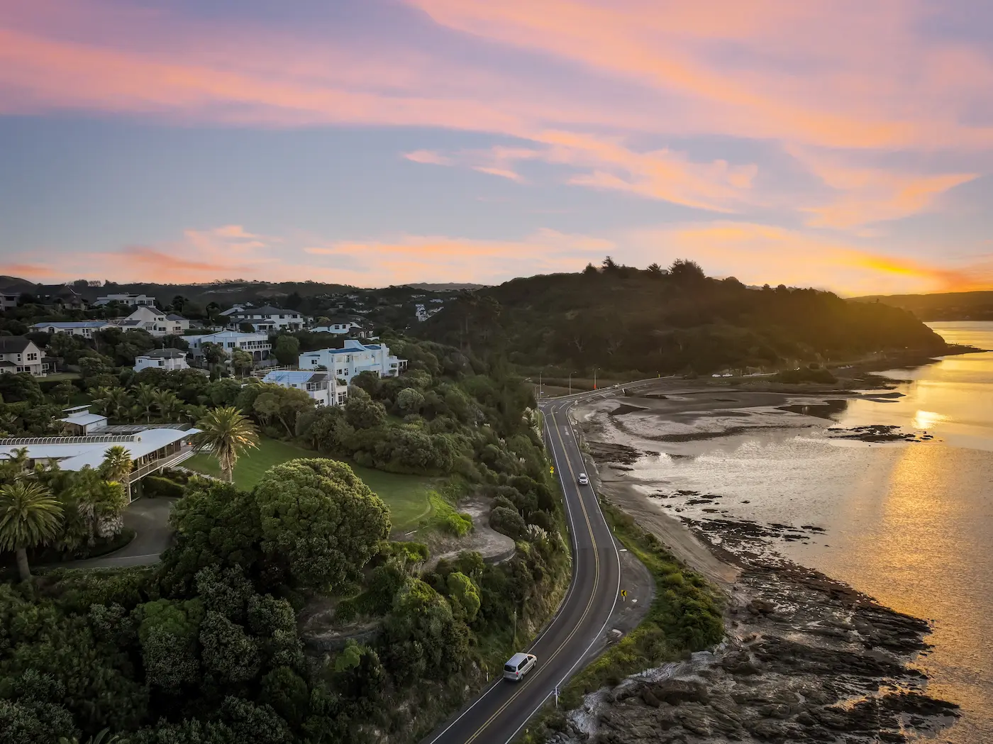 Evening light across Pari Moana
